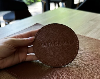 Absorbent Drink Coasters, Leather Coasters Set, Table Cup Coasters, Round Custom Personalized Coasters,Bar Coasters,Modern Coasters