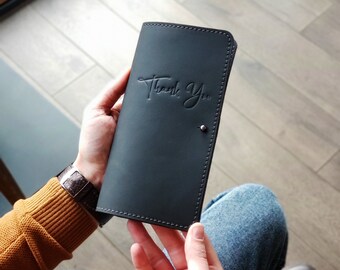 Porte-billets en cuir, porte-chèques pour restaurant, porte-chèques en cuir avec gaufrage, présentoir de chèques pour restaurant, présentoir de factures personnalisé