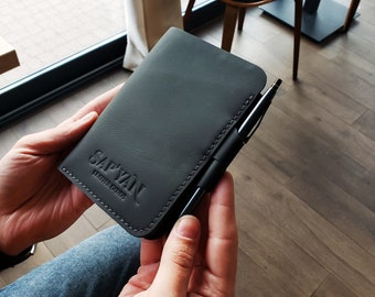 Porte-reçu en cuir personnalisé, porte-chèques de café-bar, présentateur de chèques d'invités, carnet de serveurs, porte-cartes de livre de serveur de restaurant