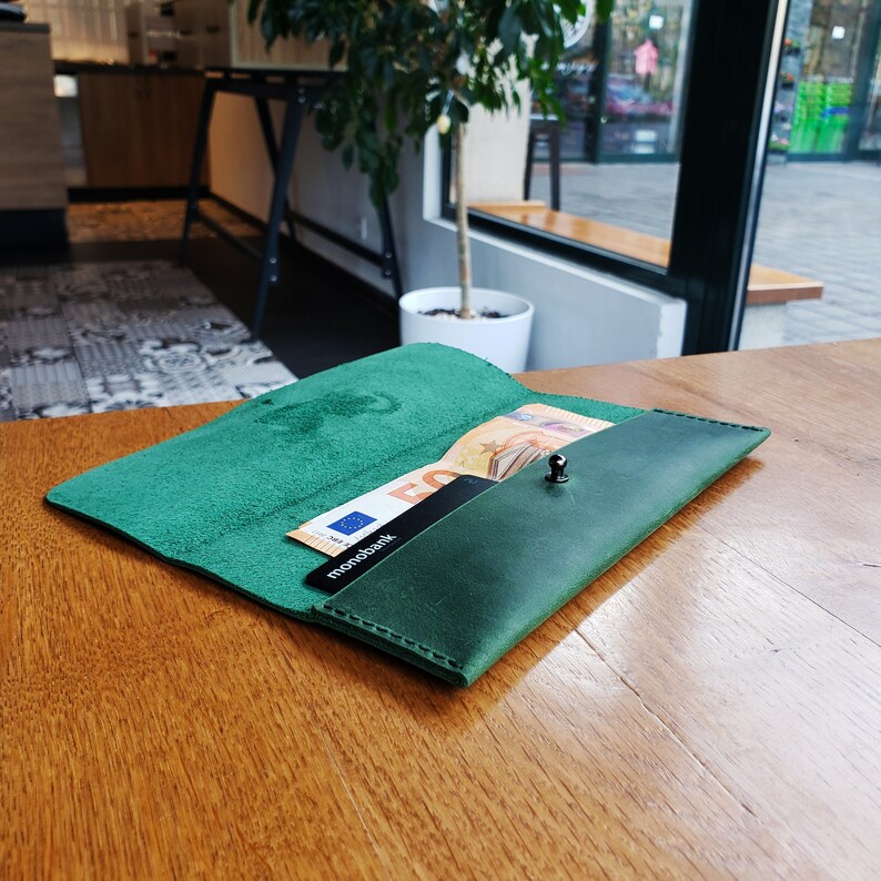 Custom Leather Receipt Holder Cafe Bar Check Holder Etsy