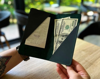 Bill holder, Leather Bar Check Holder, Custom Leather Receipt Holder, Personalized Check Presenter, Guest Check Book, Restaurant Server Book