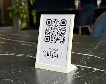 QR Code Sign, Payment Sign, QR Code Menu Stand, Scan to Pay Sign, Bar Menu Display, Plastic QR Code Stand, Tabletop Menu Holder