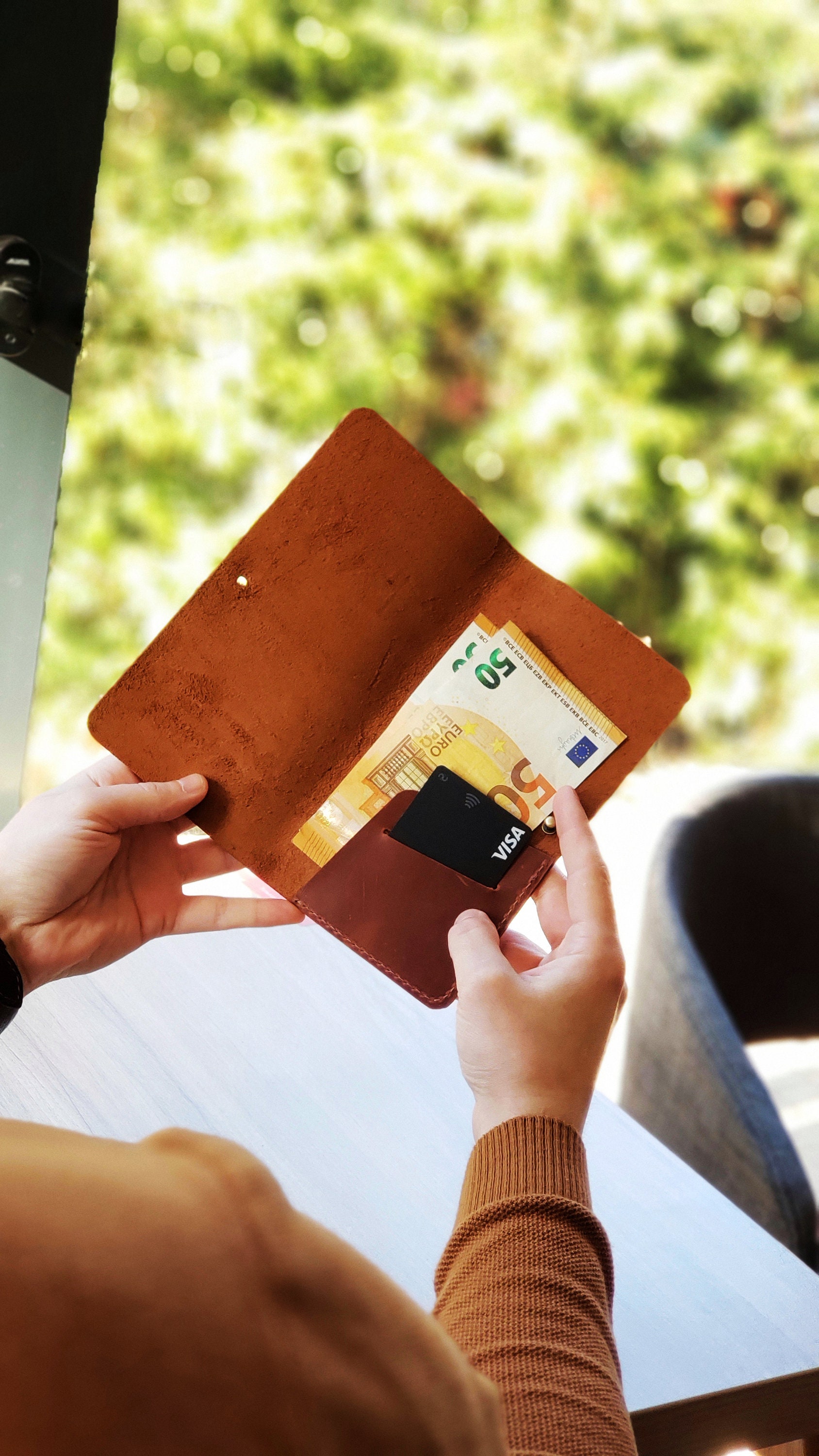 Personalized Leather Check Presenter, Cafe Bar Check Holder, Bill Holder, Guest Check Presenter, Guest Check Book, Restaurant Server Book