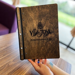Wooden Menu Folder A4, Letter, A5, 8.5x5.5, Engraved Menu Holder ...