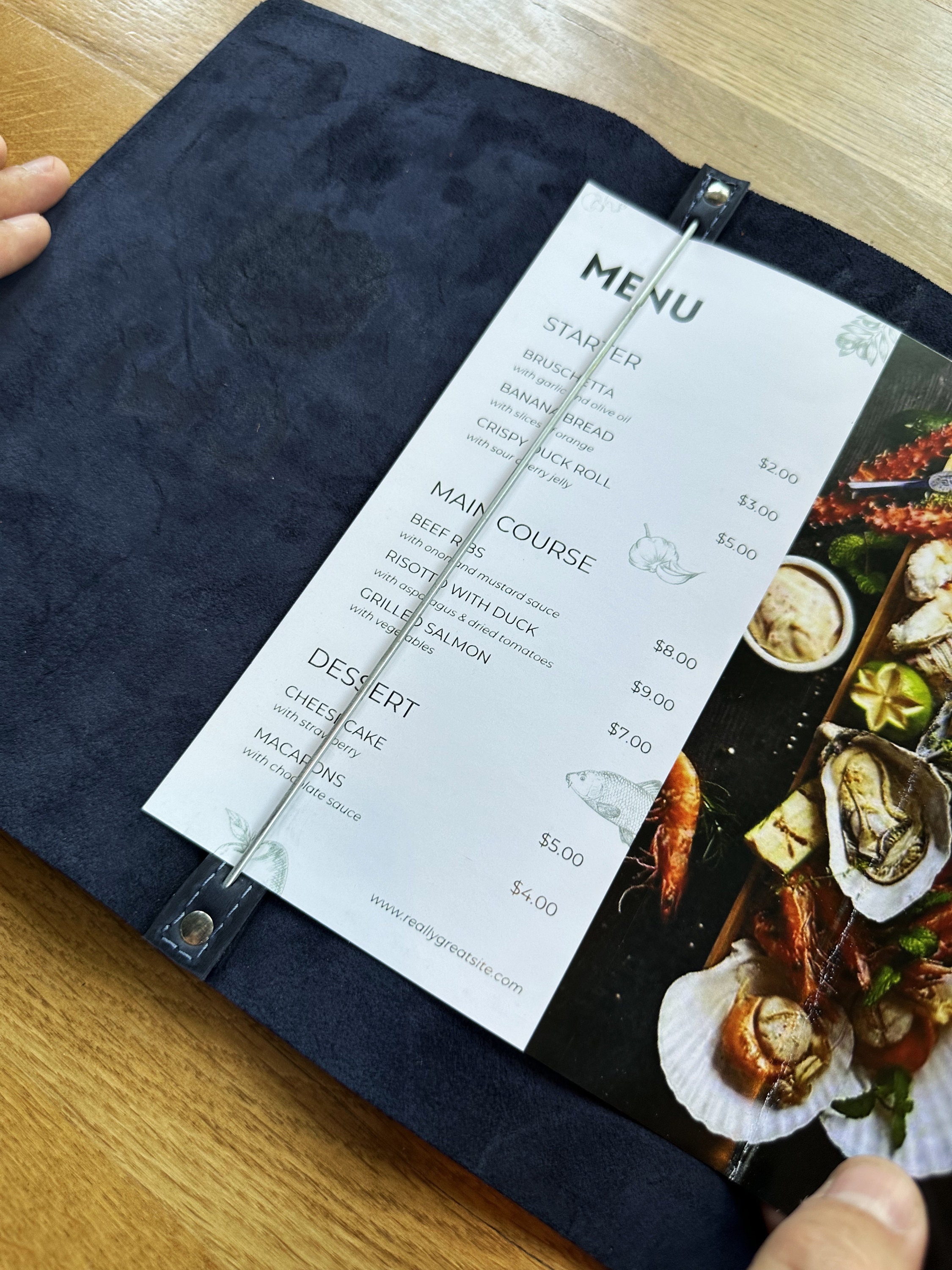 Menu Cover Menu Holder Leather Menu Cover Restaurant Menu Etsy UK