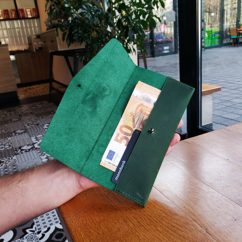 Custom Leather Receipt Holder Cafe Bar Check Holder Etsy