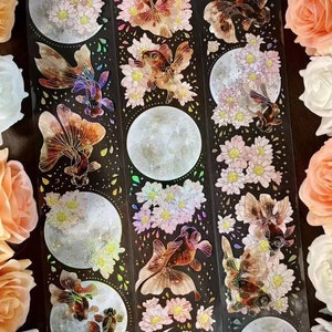 Cinta adhesiva PET Moon & Goldfish de Wines dan Tournesol