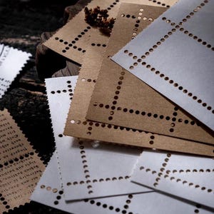 Paquete de 30 hojas de papel troquelado para sellos postales