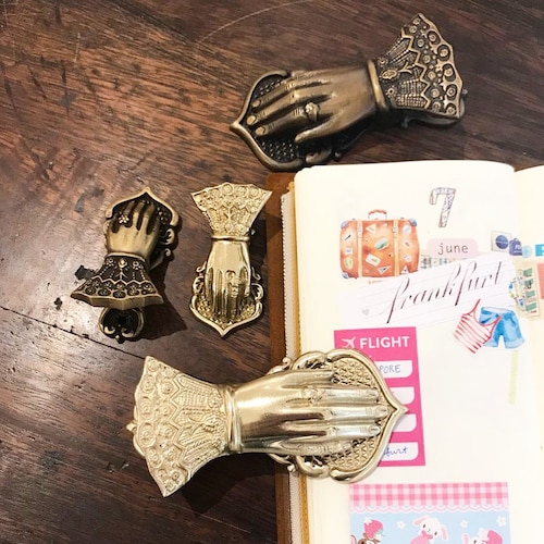 Victorian Hand Brass Clip Small Etsy