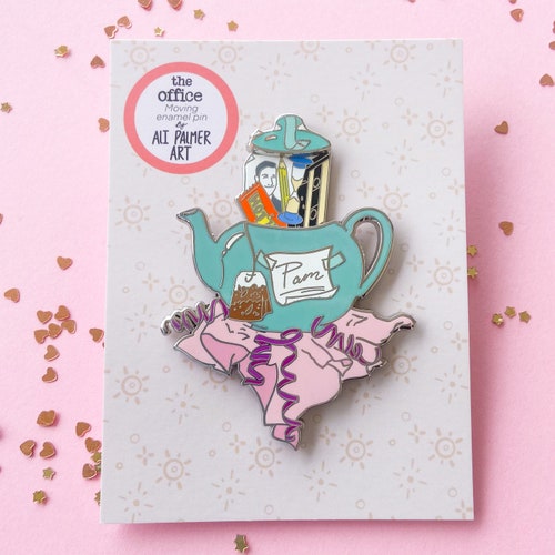 Pams Teapot Pam Halpert the Office Jim and Pam Green Etsy