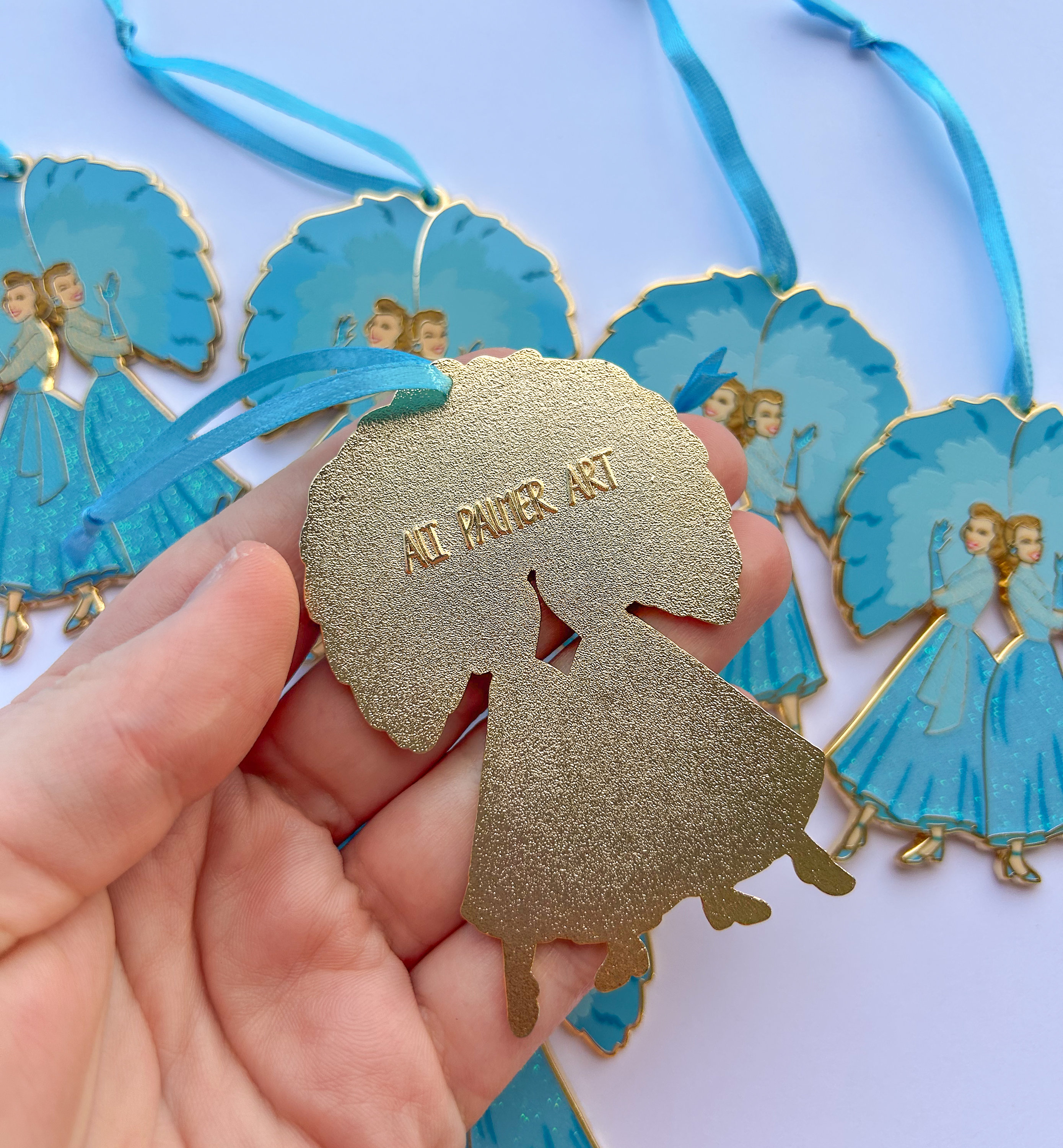 Sisters White Christmas Ornament