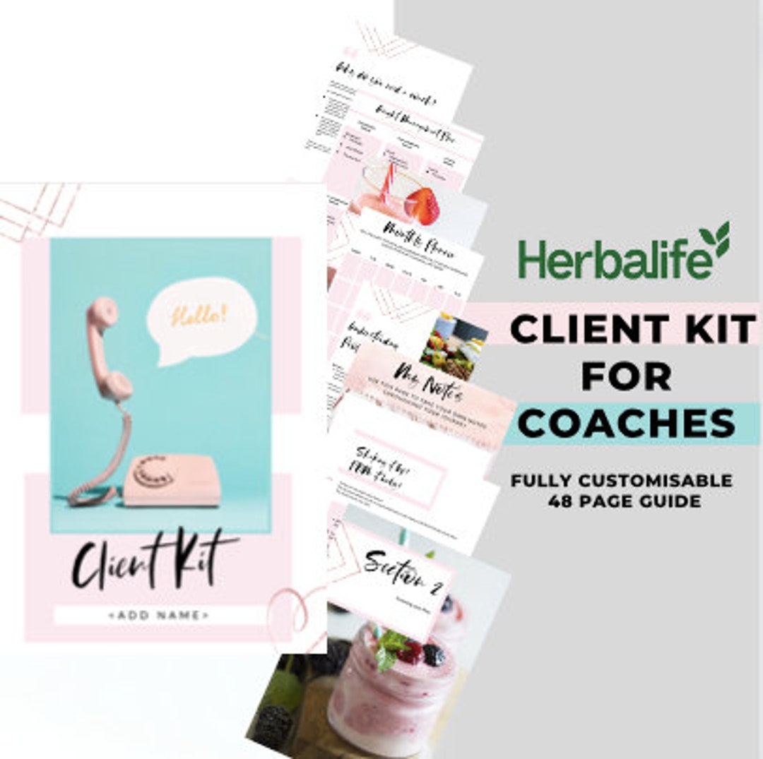 Herbalife Distributor and Coach Client Kit Customisable Etsy