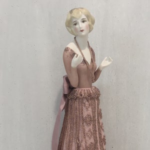 Half doll "Adelaide" in long beaded skirt