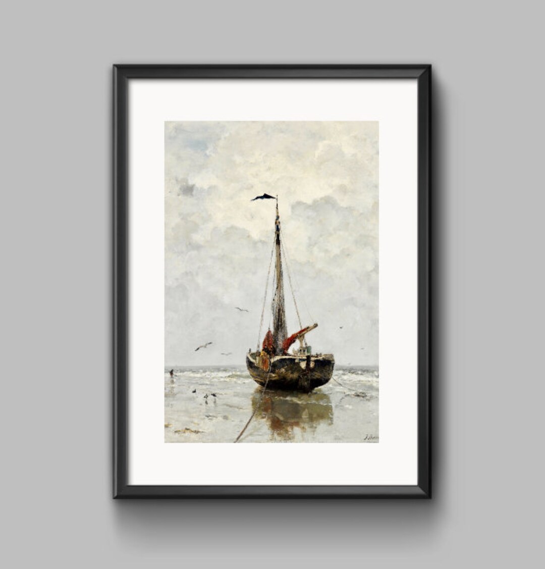 Ocean Boat Printable Art Printable Decor Digital Print - Etsy