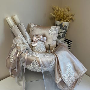 Hennakorb, Hennabox, rosa Satin, weiße Spitze, Hochzeits-Hennakorb, komplette Hochzeits-Hennabox