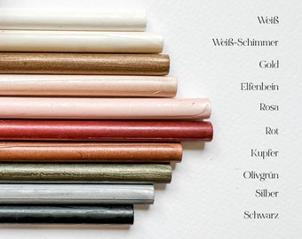 Siegelwachsstangen | 7mm | für Wachspistole | 5er Set | DIY Hochzeit | Wachssiegel