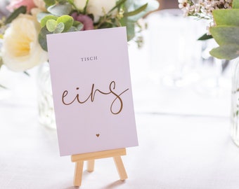 Table Numbers | hot foil | personalized stationery