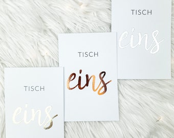 Table numbers | Hot foil | personalized stationery