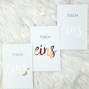 Table numbers | Hot foil | personalized stationery