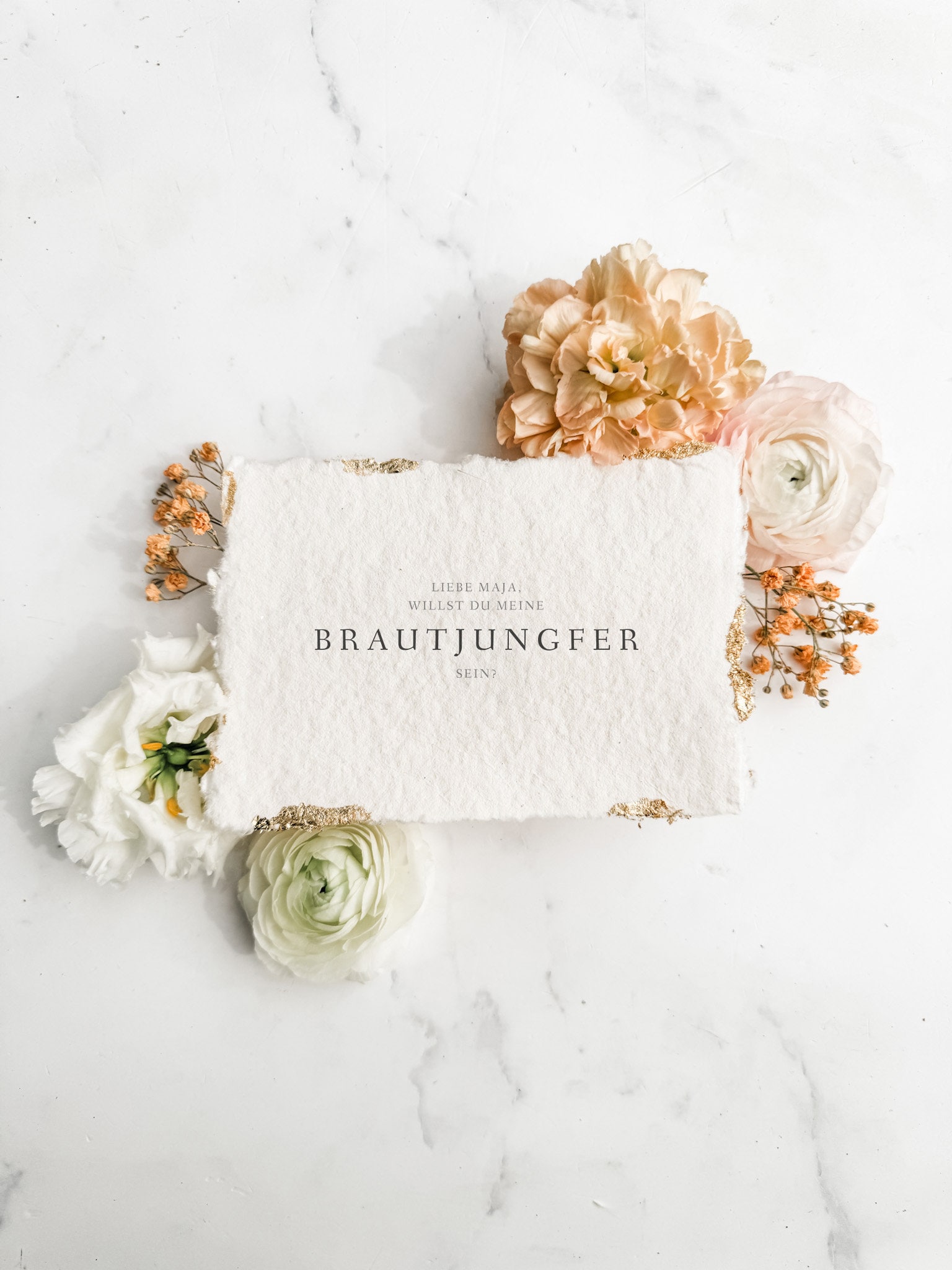 Personalisiertes Brautjungfer-Frage-Karte – 'Willst Du Meine Trauzeugin Sein?' – Din A6, 300g Papier