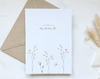 Mother's Day Card | folding card | hot foil | Floral | gold | silver | gift | Mother's Day | mom | Birthday