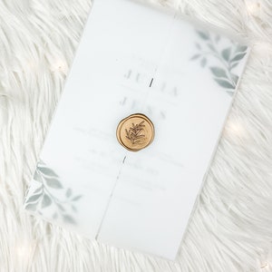 Hochzeitseinladung | Transparentpapier | Siegel | personalisierte Hochzeitspapeterie