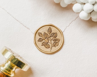 Wax seal "branch large" with adhesive point for self-attaching | Adhesive