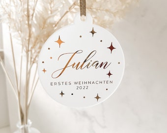 Personalisierte Acrylanhänger | 10cm Durchmesser | beschriftet | Weihnachtsdeko | Weihnachten | personalisiert | Weihnachtsgeschenk