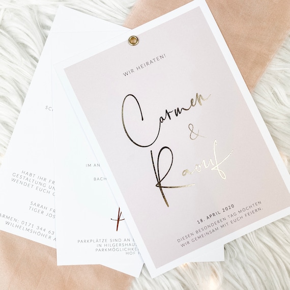 Wedding Invitation Transparent Paper Eyelet Personalized Wedding Stationery  