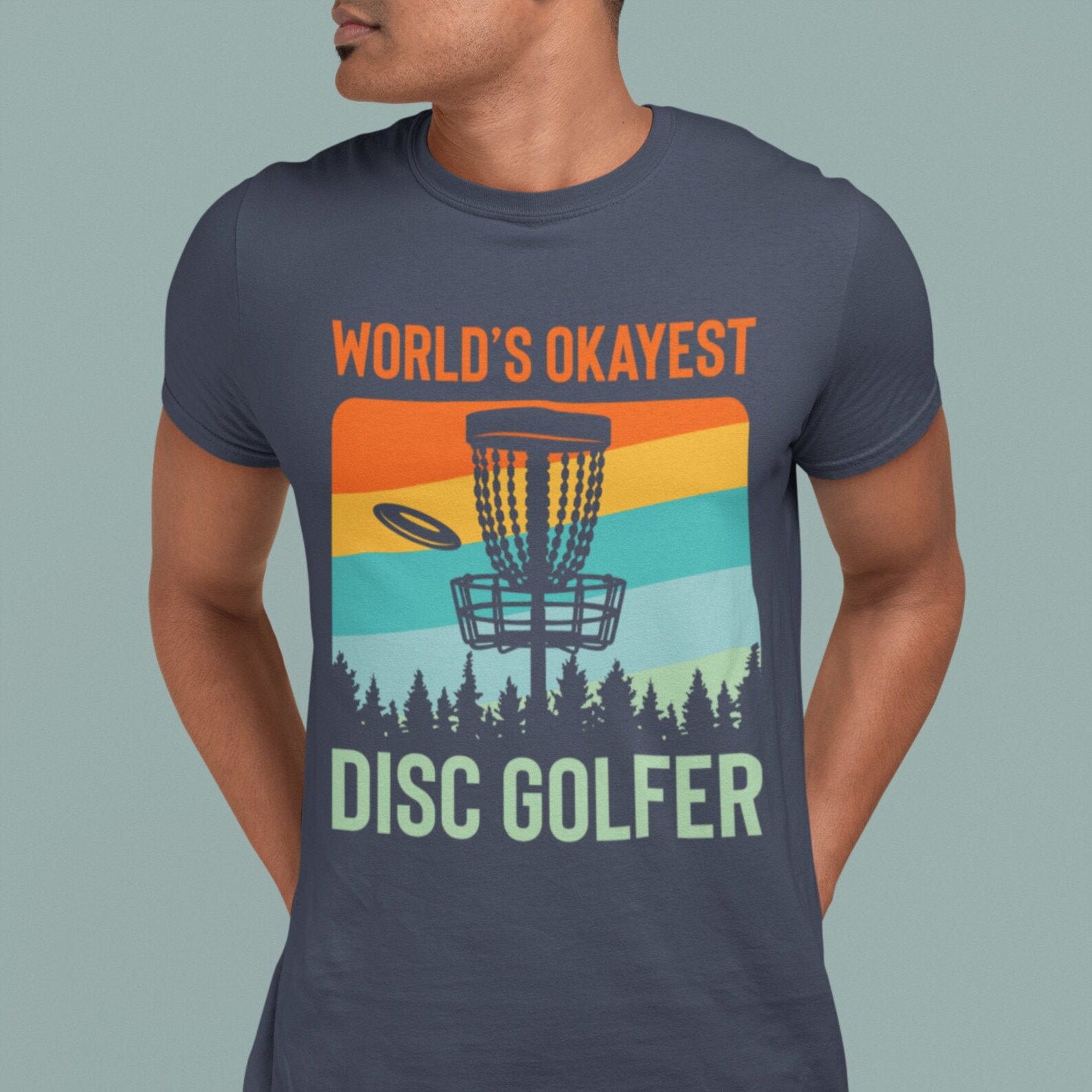 Disc Golf Tees World's Okayest Disc Golfer Shirt. Cool Etsy