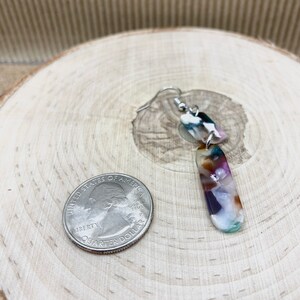 Multi-color acetate drop earrings; Lightweight Acetate Drop Earrings; Geometric Acetate Drop Earrings; Boho Earrings