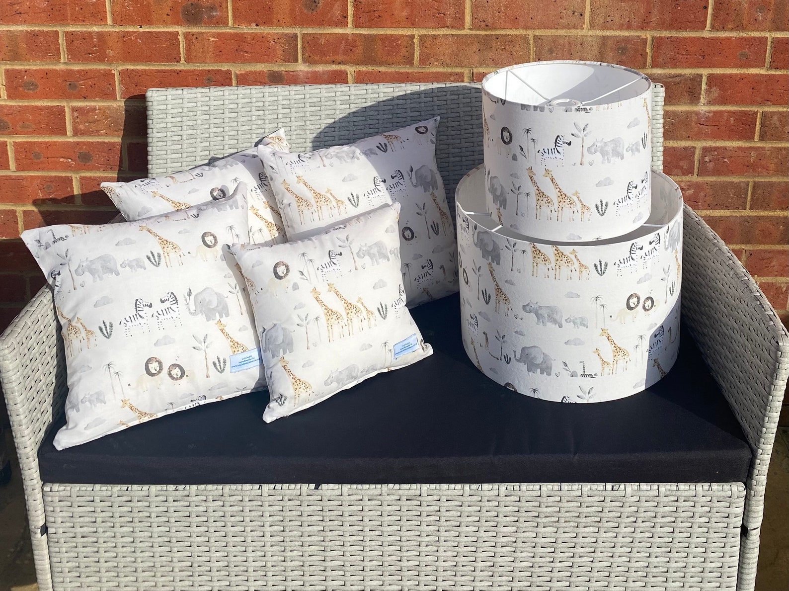 Dunelm Safari Zoo Animal Giraffe Hippo Elephant Kids Etsy UK