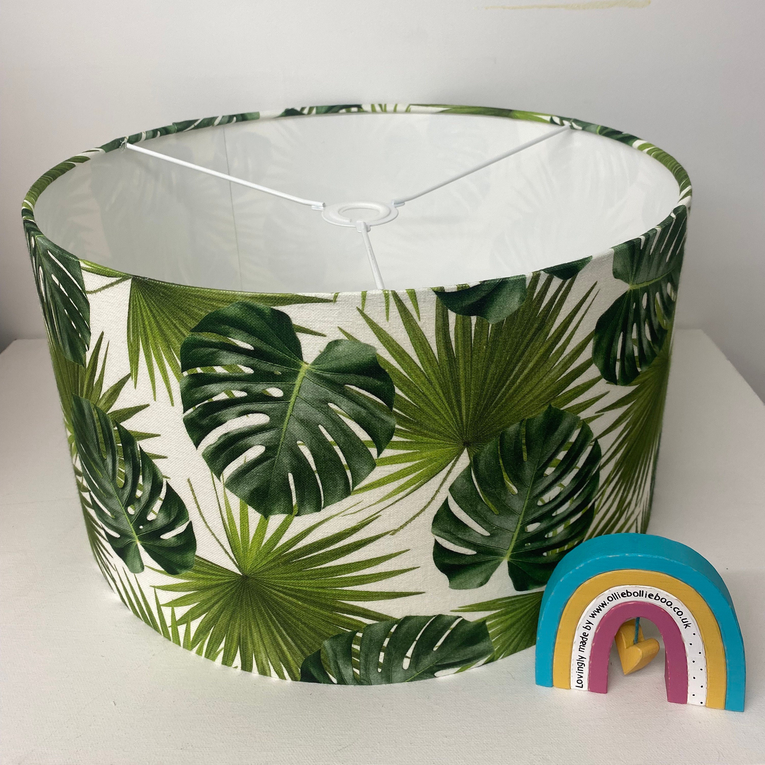 Palm Tree Lampshade With Leaves Lampshade in Botanical Pattern