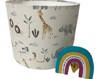 Safari Lampshade in Dunelm safari fabric lampshade for nursery light shade for baby lamp shade with giraffe lampshade with animals