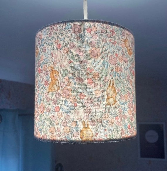Ditsy Bunny Lampshade in Dunelm Ditsy Bunny Fabric Lampshade for