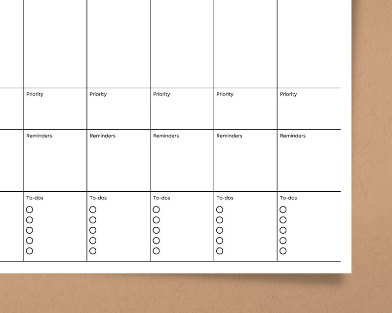 Weekly Schedule PDF Template Daily Schedule, Priority, To-do List ...