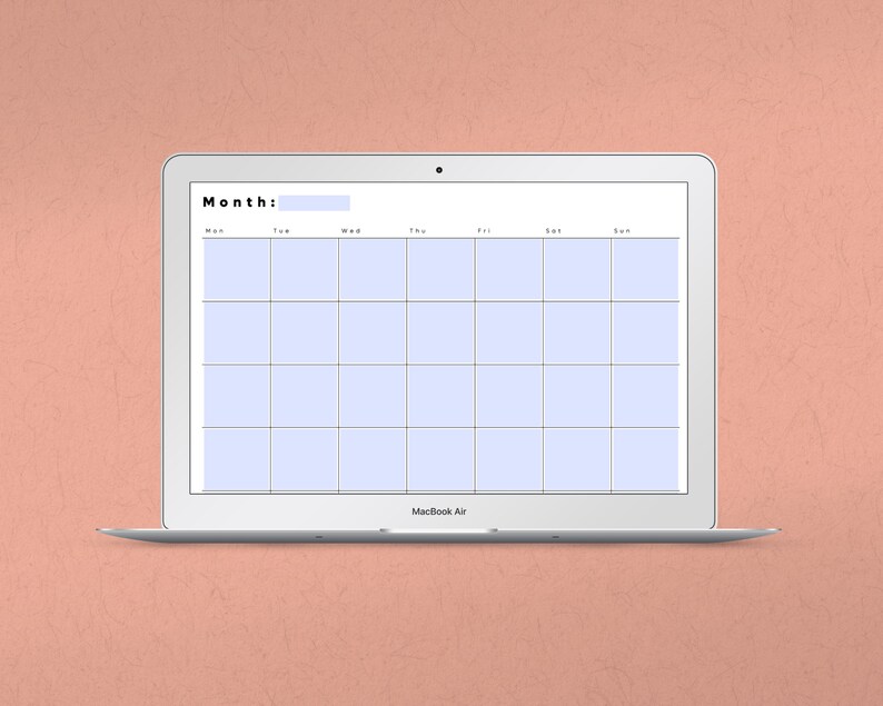 Blank Calendar PDF Template Printable Digitally Editable A4 US blank-calendar-pdf-template-printable-digitally-editable-a4-us