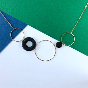 Gold Circle Statement Necklace