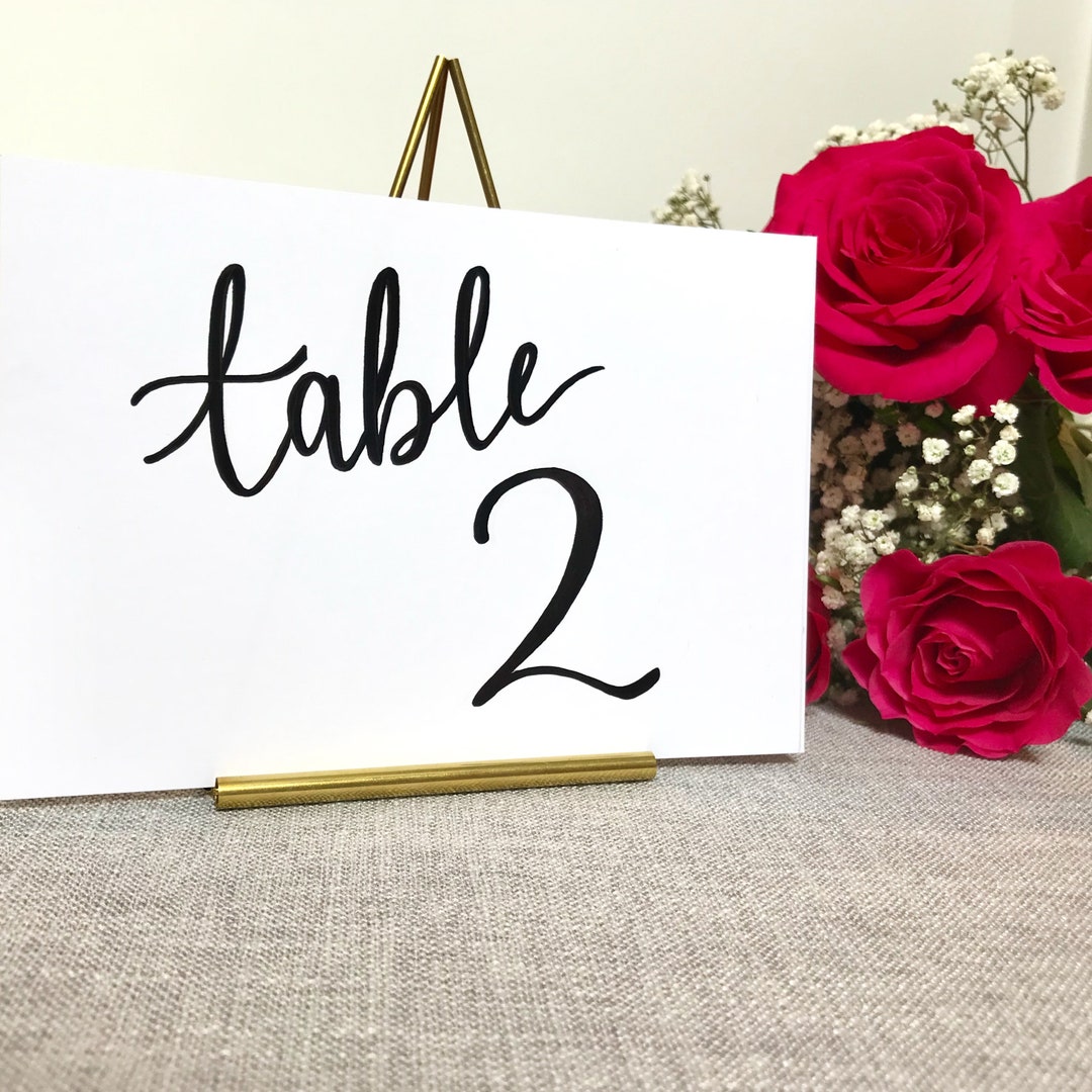 Geometric Table Number Sign Holder Etsy