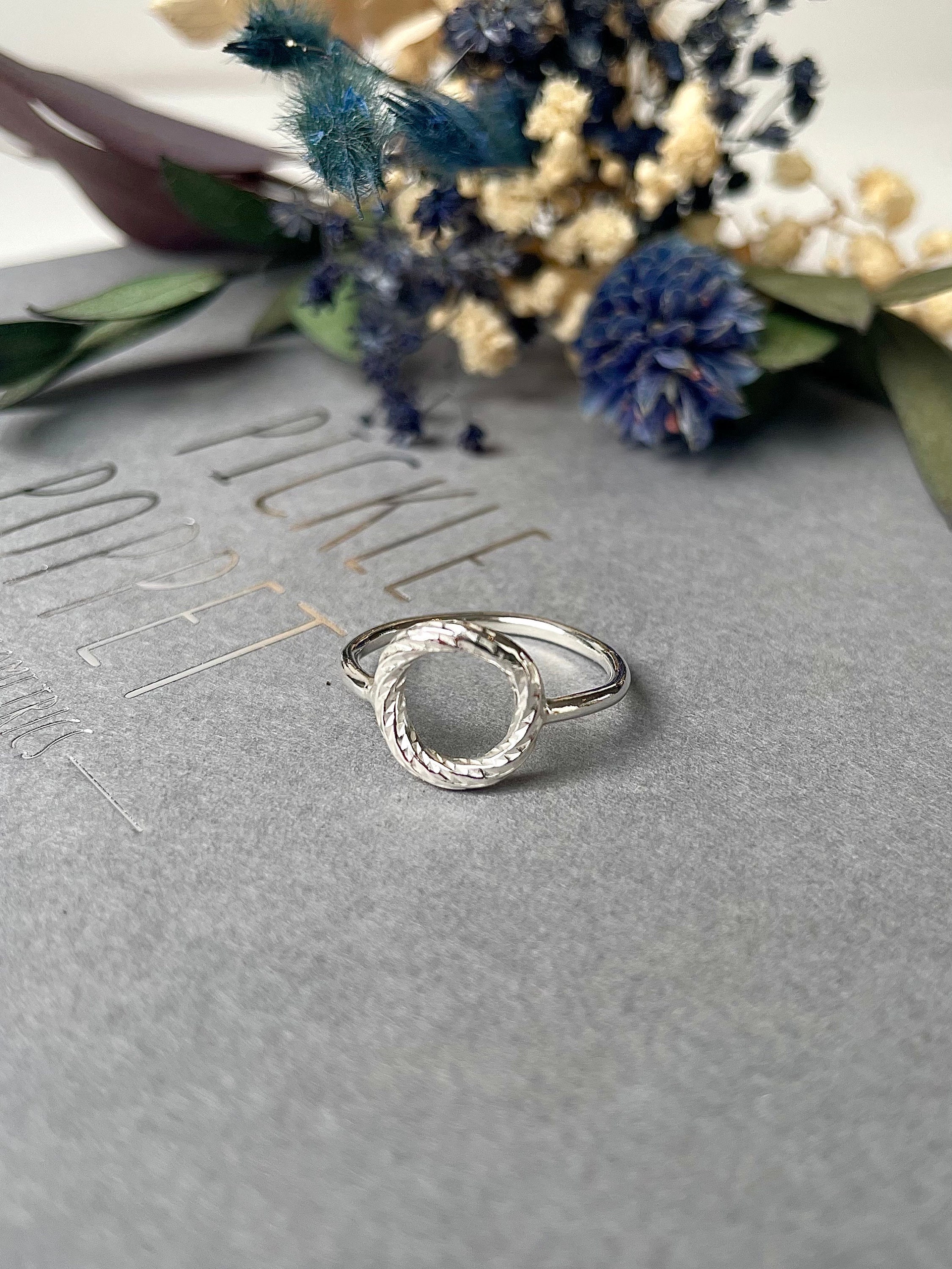 Silver Full Circle Ring Etsy Australia