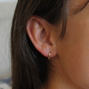 14k Gold Hoops, 14k Gold Hoop Earrings, Huggie Hoop Earrings, Huggie Earrings, Gold Huggie Hoops, Gold Huggie Earrings, Gold Huggies