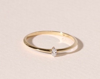 Dainty Diamond Stacking Ring, Everyday Diamond Ring, Minimalist Diamond Ring