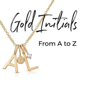 Breloque initiale en or 14 carats, pendentif initiale en or 14 carats, pendentif lettre en or 14 carats, breloque lettre en or 14 carats, lettres en or, breloque lettre en or