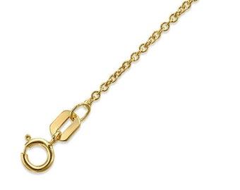 Minimalist 1.2mm Rolo Chain in 14K Solid Gold - Ladies Gold Chain - Unisex Chain - Dainty Layering Chain for Pendants - 16&quot; - 24&quot;