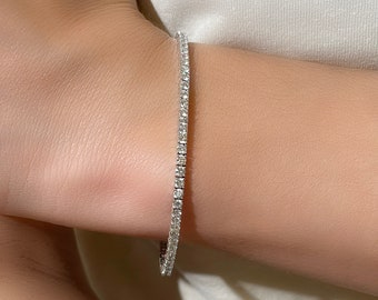 3 Carat Diamond Tennis Bracelet, 14k Gold Diamond Tennis Bracelet
