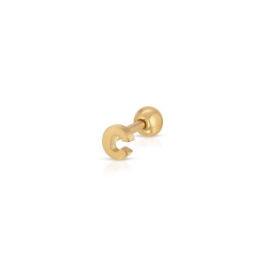 Mini 14k Solid Gold Initial Stud Earrings, Gold Letter Studs, Single Stud, Mix and Match image 5