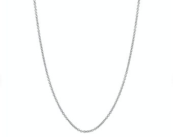 14k White Gold Chain, 14k Gold Chain Necklace, Rolo Chain, Rolo Chain 14k, Rolo Link Charm Necklace, Rolo Chain Necklace