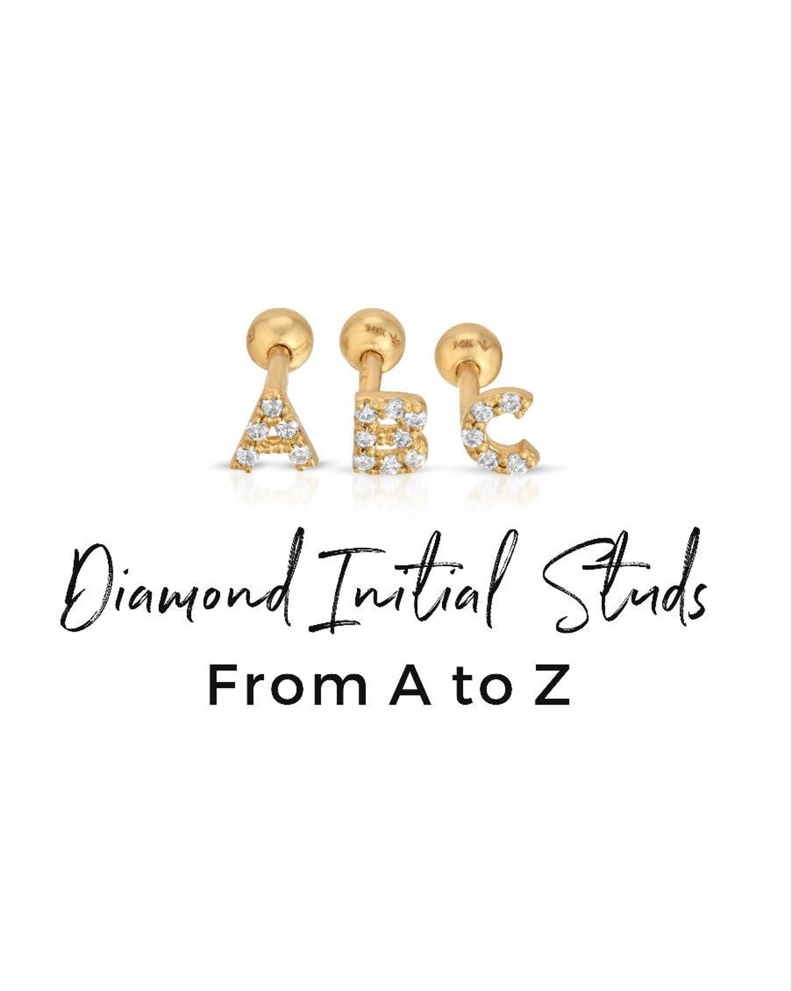 Initials Diamond earrings F
