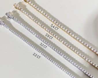 Diamond Tennis Bracelet, 4 Carat Diamond Tennis Bracelet, 14k Gold Bracelet for Women, Bridal Jewelry