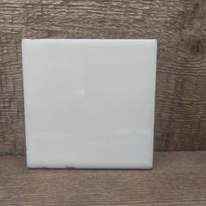 12 hand glazed white ceramic 4 x4 inches tiles matches with painted Delft tiles/ Backsplash tiles/ bathroom/ kitchen / fire place